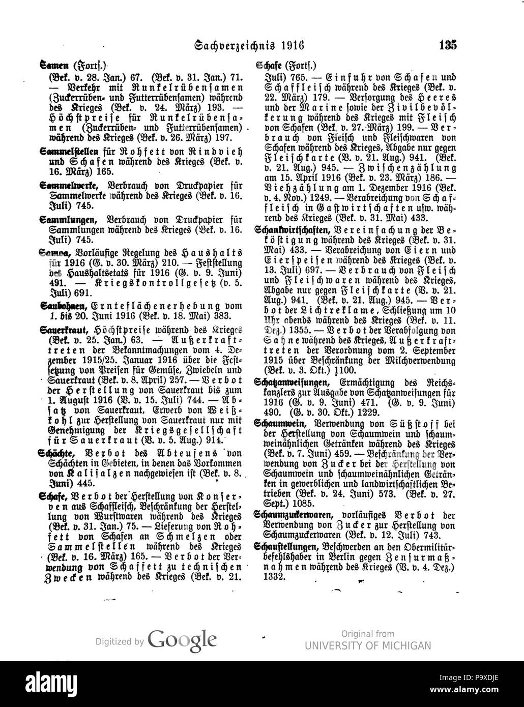 471 999 0135 1916 Reichsgesetzblatt Deutsches Banque D'Images