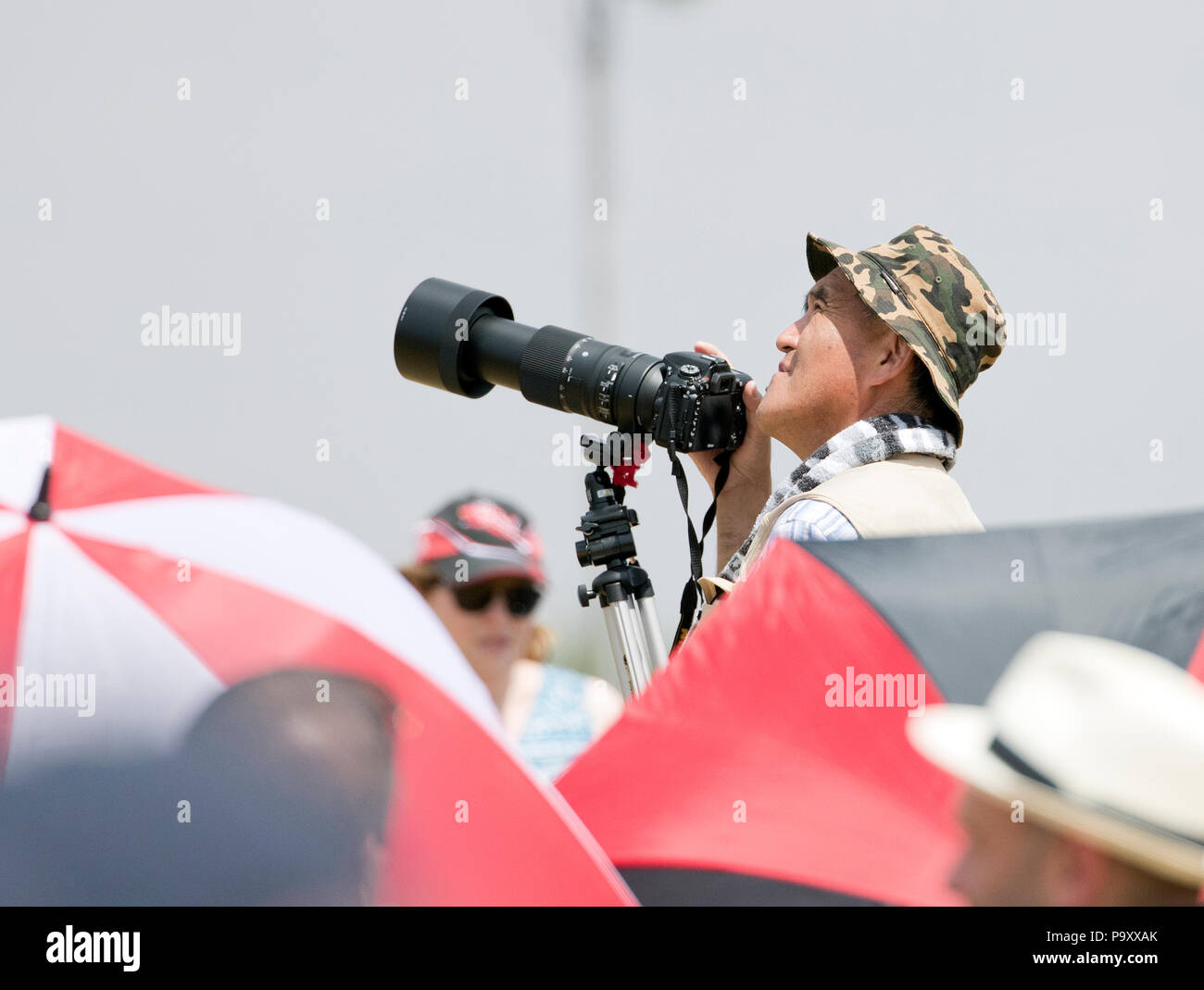 Photographe à RIAT air show, Fairford, Royaume-Uni 2018 Banque D'Images