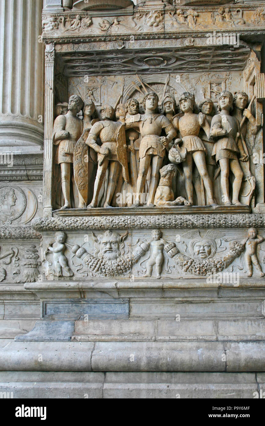 Détail 2 Castel Nuovo - Maschio Angioino - Naples, Italie Banque D'Images