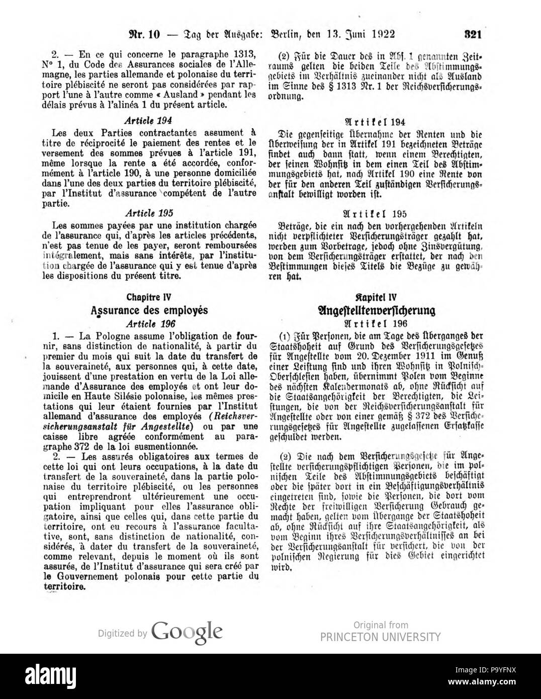 Reichsgesetzblatt Deutsches 527 22T2 010 0321 Banque D'Images