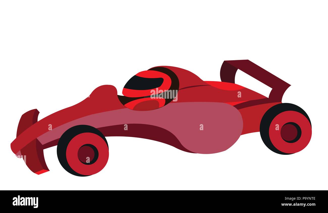 Une voiture de Formule 1 ready to race, Illustration de Vecteur
