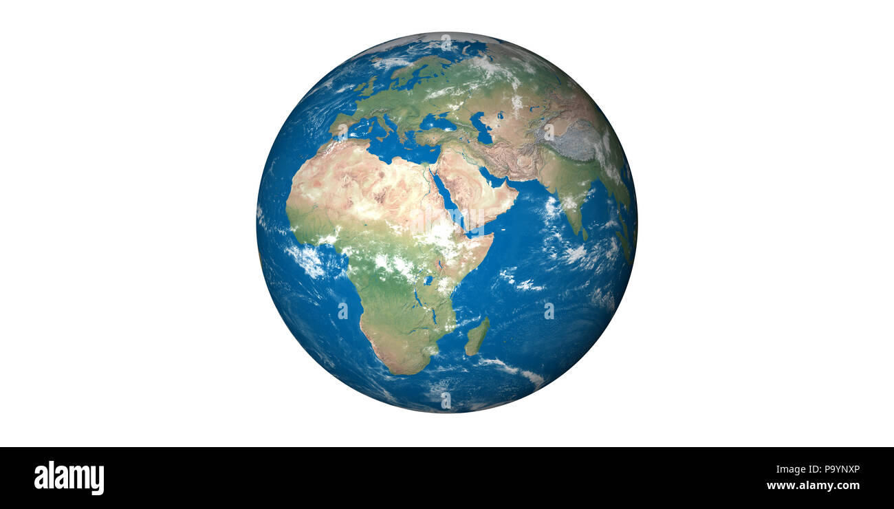 Planète Terre bleu sphère de l'eau à partir de l'espace Banque D'Images