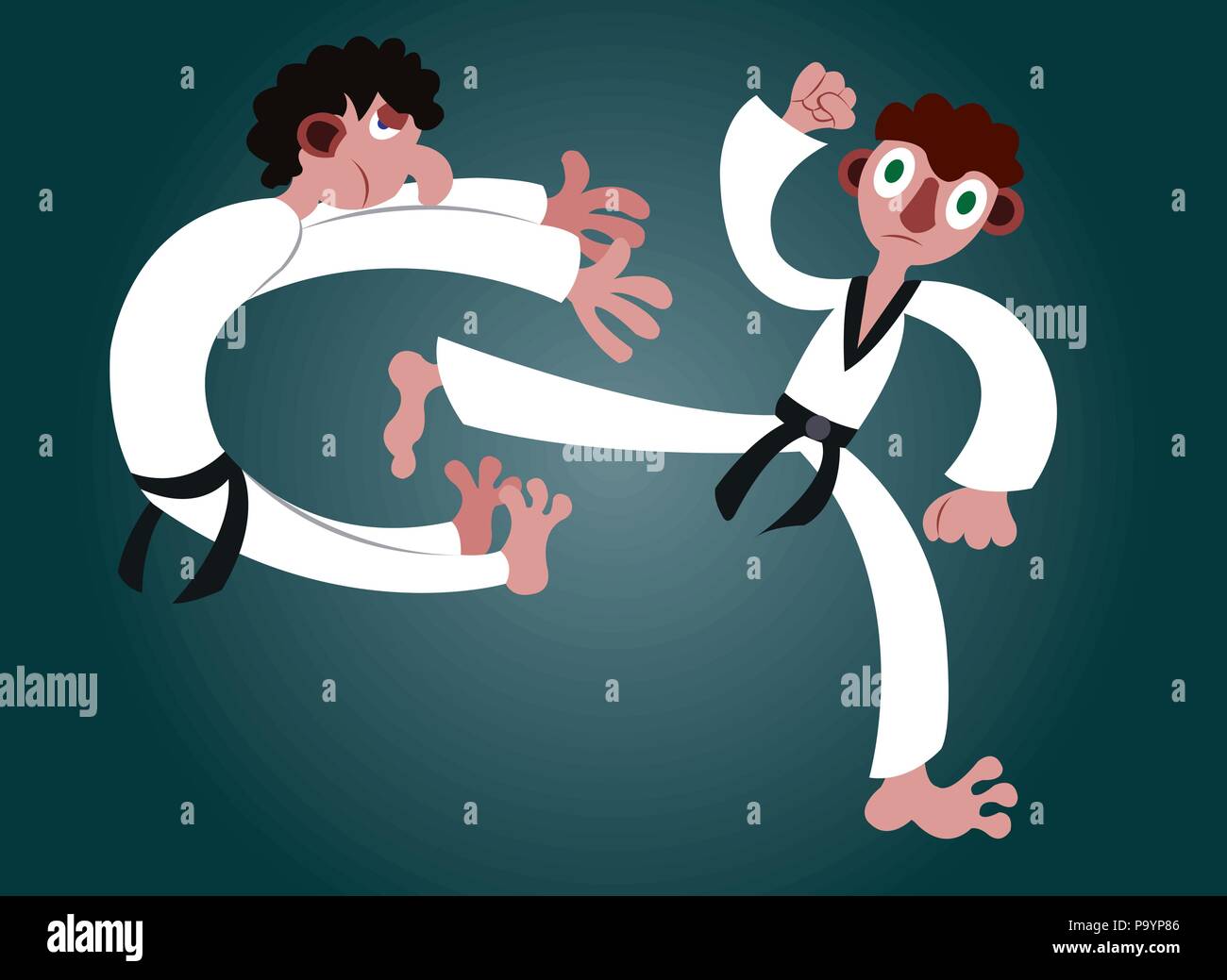 Donne des coups Banque d'images vectorielles Alamy