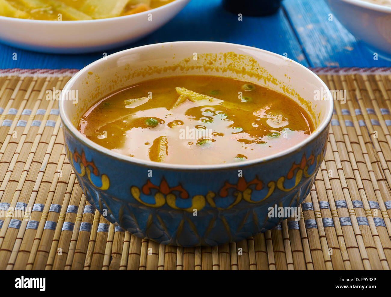 Vali Randayi - épinards de Malabar Curry Coco ,sec traditionnel indien Punjabi curry d'épinards Banque D'Images