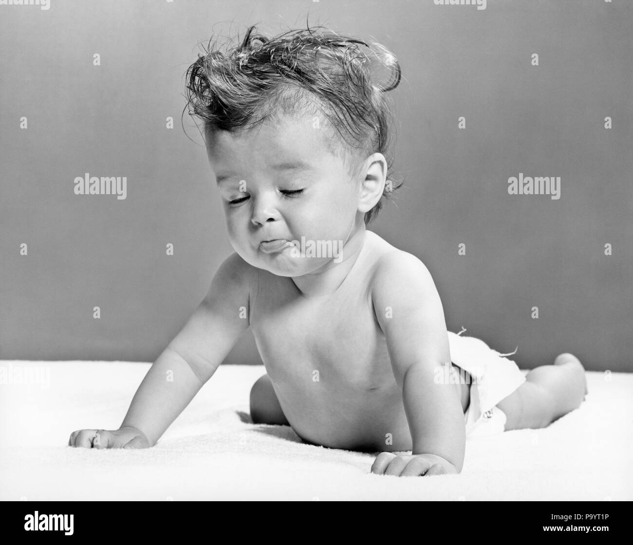 1950s Baby Black And White Banque D Image Et Photos Alamy