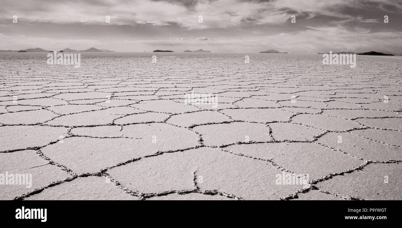 D'Uyuni en noir et blanc Banque D'Images