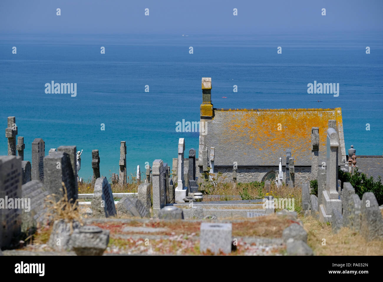 Banoon cimetière de St Ives en Cornouailles Banque D'Images