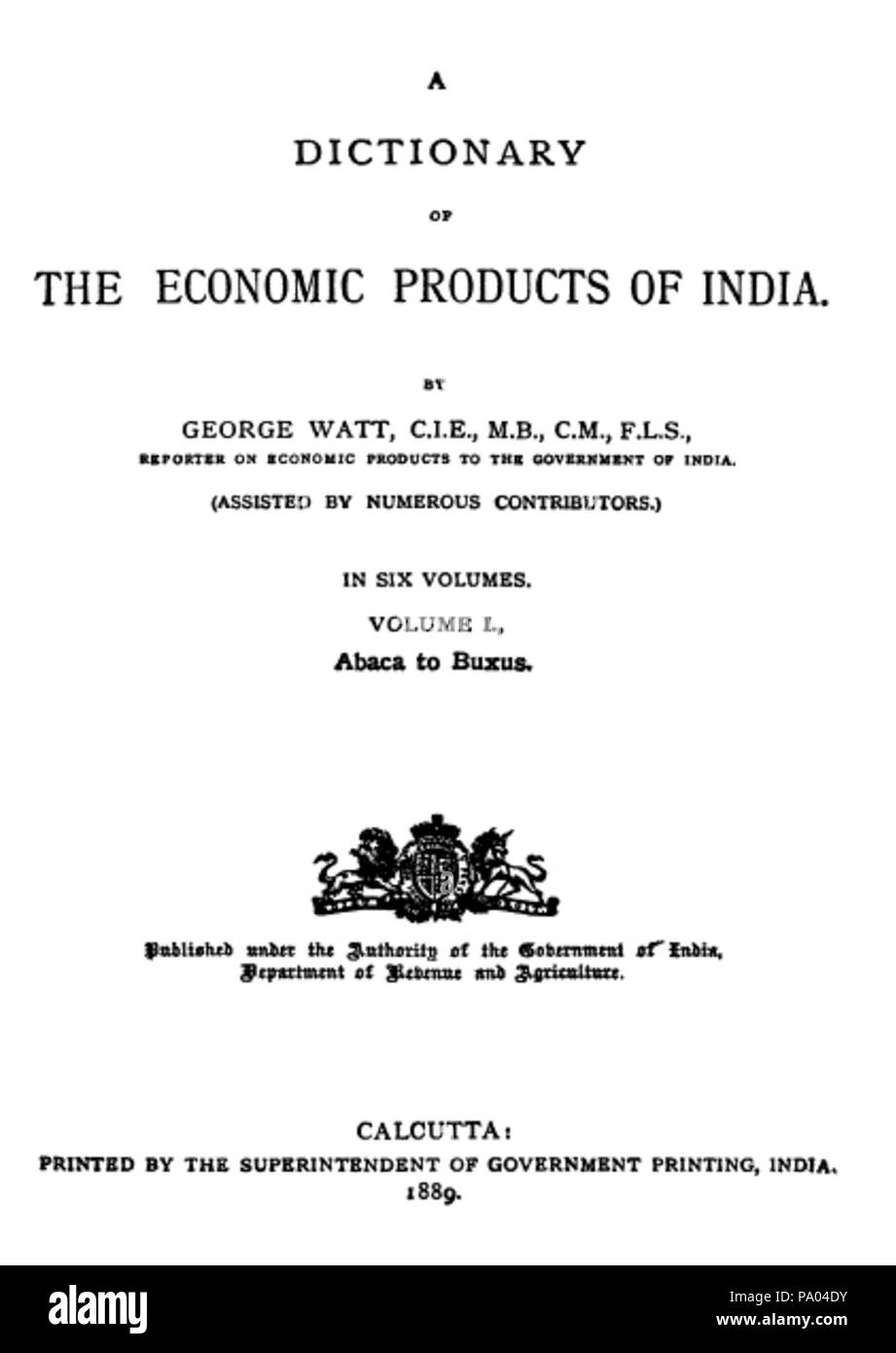 Dictionnaire des produits économiques 531 Banque D'Images