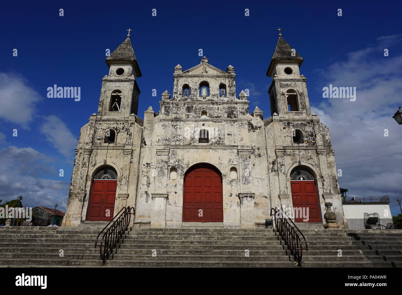 Eglise de Guadalupe dans la ville coloniale de Granada au Nicaragua Banque D'Images