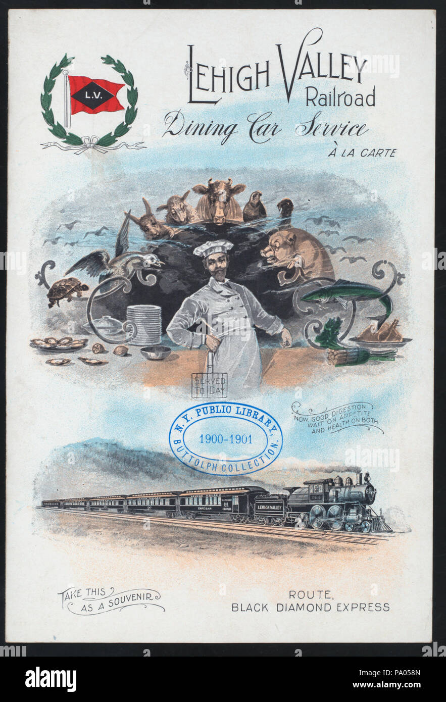 Le dîner (548) détenus par LEHIGH VALLEY RAILROAD - LOCATION DE SALLE À MANGER (au) EN ROUTE (RR) (NYPL Hadès-274759-469034) Banque D'Images