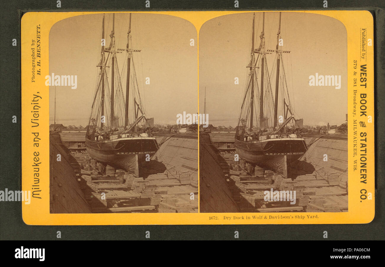 593 en cale sèche à Davidson's Ship Yard, par Bennett, H. H. (Henry Hamilton), 1843-1908 Banque D'Images