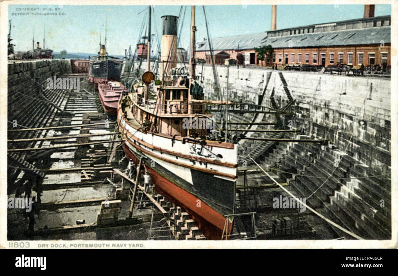 593 Dry Dock, Portsmouth Navy Yard (NEN 4380) Banque D'Images