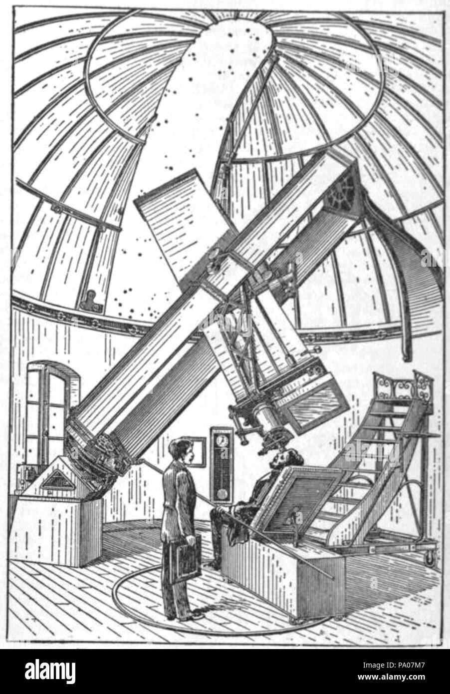 Télescope de 603 EB1911 Fig. 12 Instrument-Observatoire de Paris. Banque D'Images
