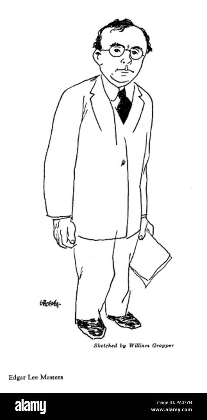 605 Edgar Lee Masters caricature de William Gropper, 1922 Banque D'Images