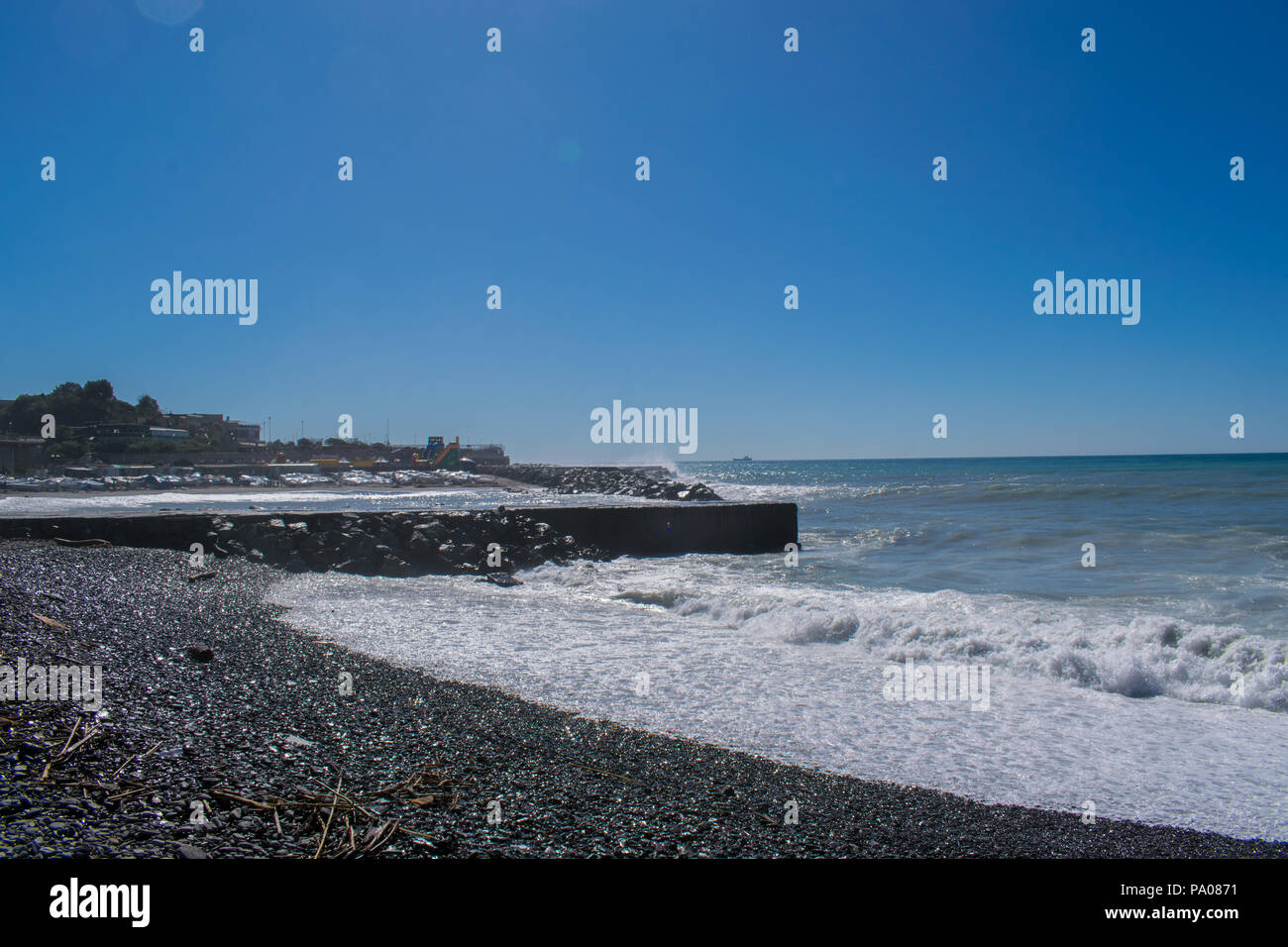 Littoral en Ligurie Banque D'Images