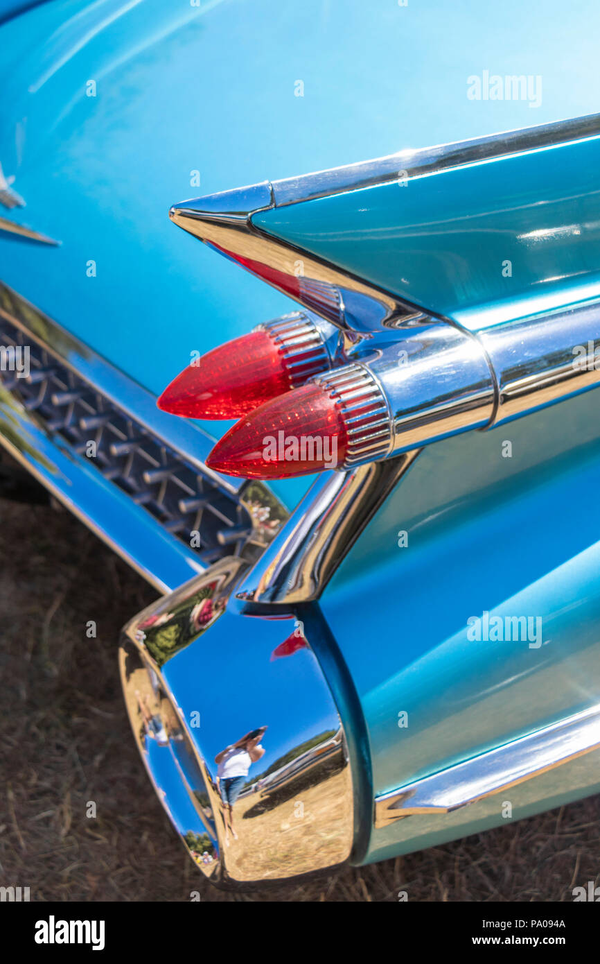 Classic 1950 Cadillac sedan coupé deville feux à queue cylindrique Banque D'Images