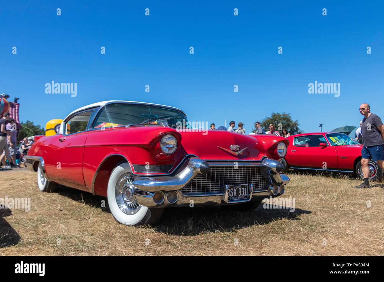 1957 Cadillac Coupe de Ville à Tatton Park American Classics car show Banque D'Images
