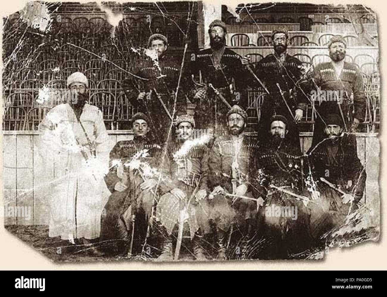 707 cavaliers géorgienne dans Wild West Shows, USA, 1893 Banque D'Images