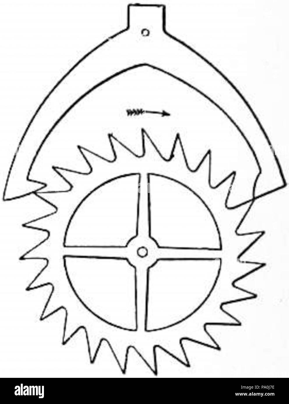 601 EB1911 - Réveil - Fig. 8.-l'ancre ou d'échappées de recul Banque D'Images