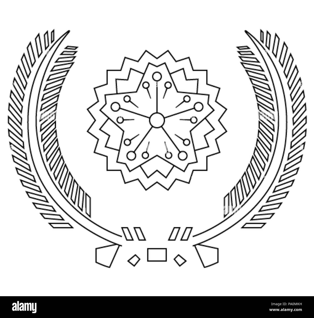 618 Emblème de mandat du Pacifique Sud Banque D'Images