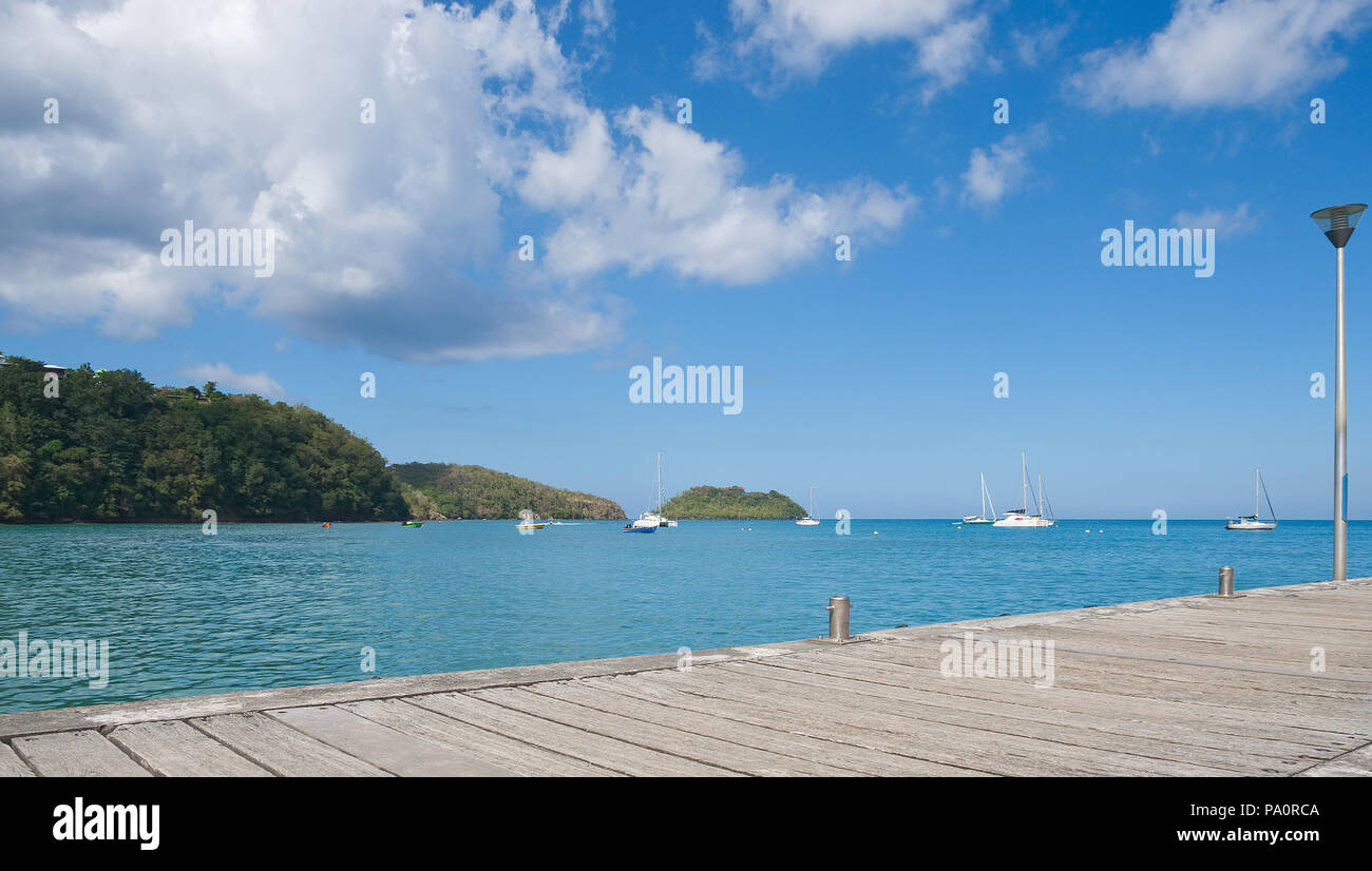 La baie de Fort-de-France - Tropical Island - Mer des Caraïbes - Martinique Banque D'Images