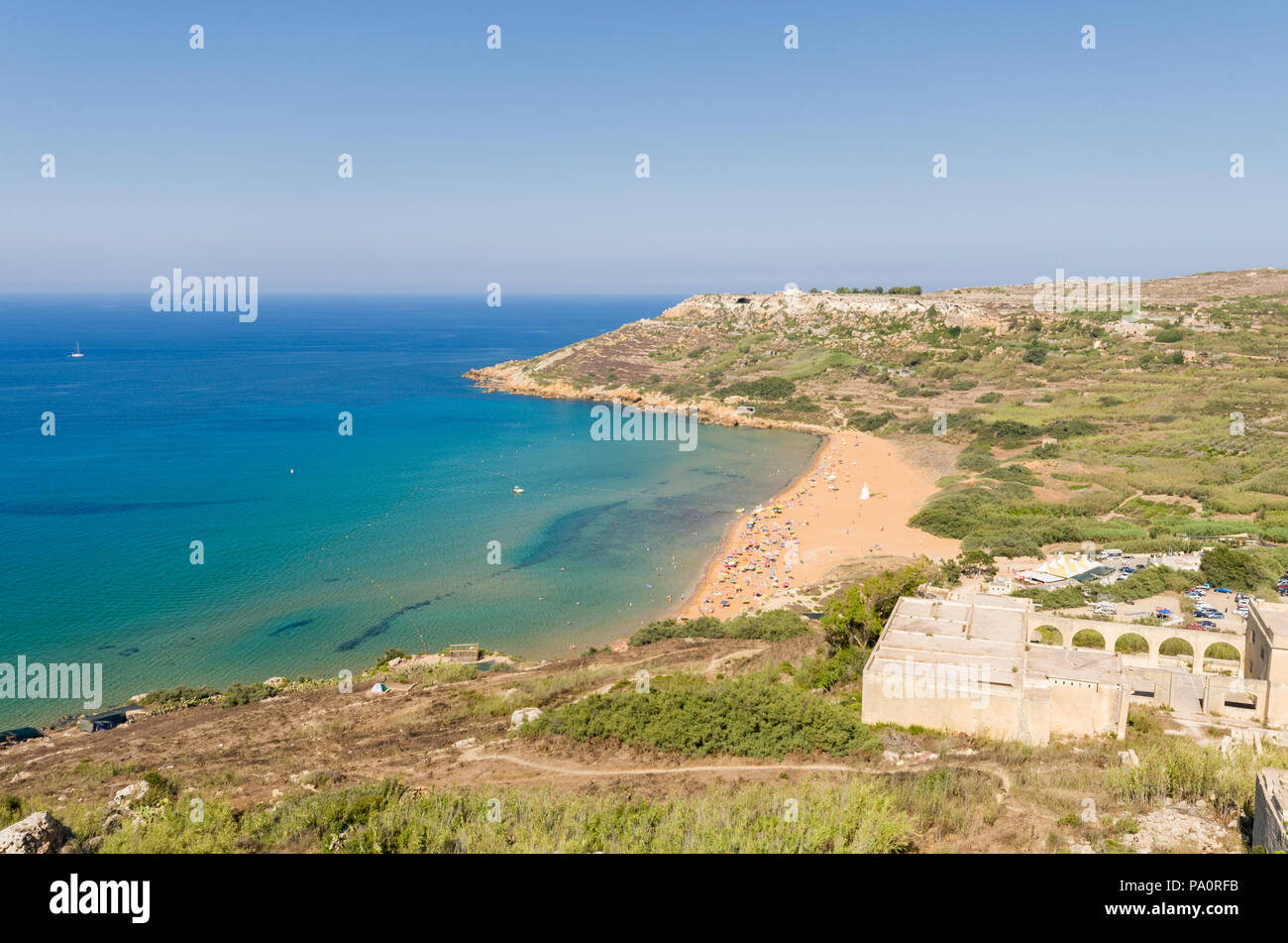 Paysage de l'île de Gozo Banque D'Images