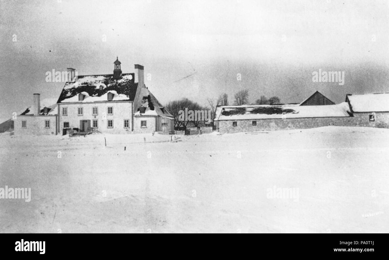 . Anglais : Photographie, ferme Saint-Gabriel, Pointe St-Charles, Montréal, QC, vers 1865, Alexander Henderson, les sels d'argent sur papier monté sur papier - papier albuminé 16.5 x 21.6 cm, Français : Photographie, ferme Saint-Gabriel, Pointe-Saint-Charles, Montréal, QC, vers 1865, Alexander Henderson, sels d'argent sur papier monté sur papier - papier albuminé - 6,5 x 21,6 cm . vers 1865 643 ferme Saint-Gabriel 1865 Banque D'Images