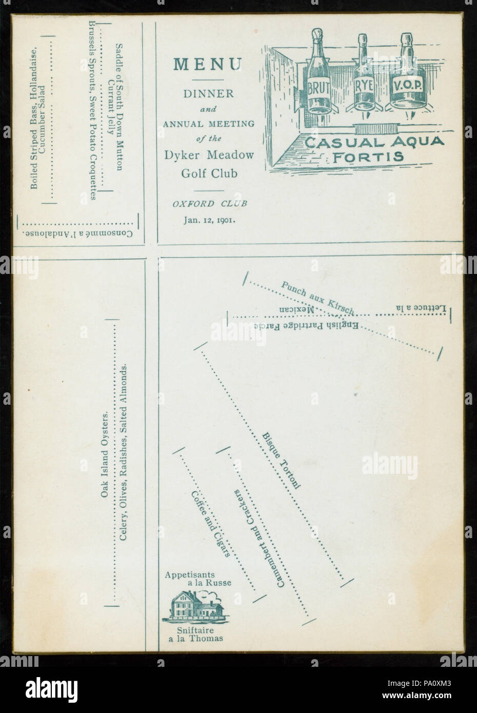Dîner 533 &AMP ; réunion annuelle (tenue par André Postel-vinay) MEADOW GOLF CLUB (at) OXFORD Club (club) ; (AUTRES) (NYPL Hadès-275351-476450) Banque D'Images