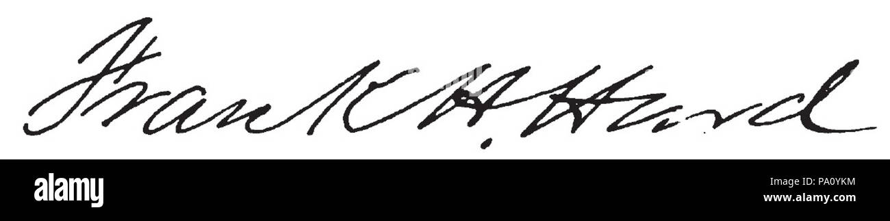 . Anglais : Frank H. Hurd, membre de la Chambre des représentants des États-Unis de Toledo, Ohio. Avant 1896 670 Frank H. signature Hurd Banque D'Images
