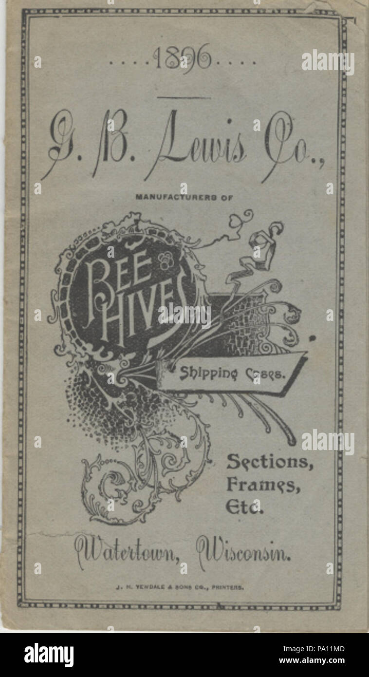 . Anglais : Persistant URL : digital.lib.muohio.edu/u ?/tradecards,683 Objet (TGM) : ruches ; usines ; les chantiers ; entrepôts ; culture ; le miel des abeilles à miel ; ; Navigation ; mots-clés : Voyage Cas . vers 1896 686 G.B. Lewis Co. (3092749451) Banque D'Images