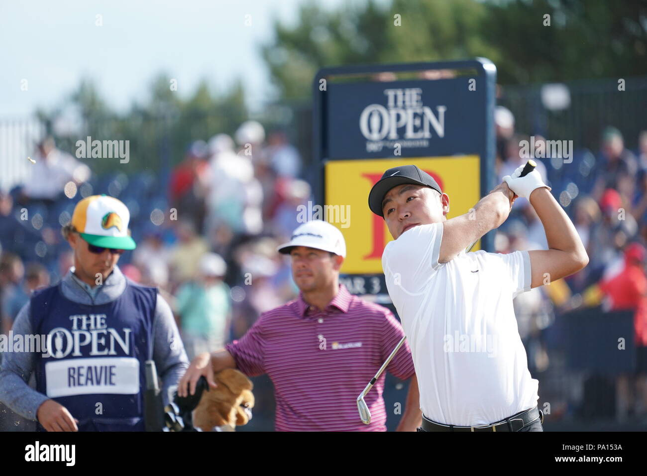 Carnoustie, Angus, Scotland. 19 juillet, 2018. Tokimatsu Ryuko du Japon tees off au premier tour de la 147e à l'Open de Golf de Carnoustie Carnoustie Golf Links, Angus, l'Écosse, le 19 juillet 2018. Credit : Koji Aoki/AFLO SPORT/Alamy Live News Banque D'Images