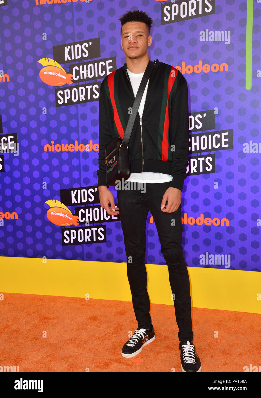 Santa Monica, Californie, USA. 19 juillet, 2018. Kevin Knox au Nickelodeon Kids' Choice Awards 2018 Sport au Barker Hangar Photo : Sarah Stewart Crédit : Sarah Stewart/Alamy Live News Banque D'Images