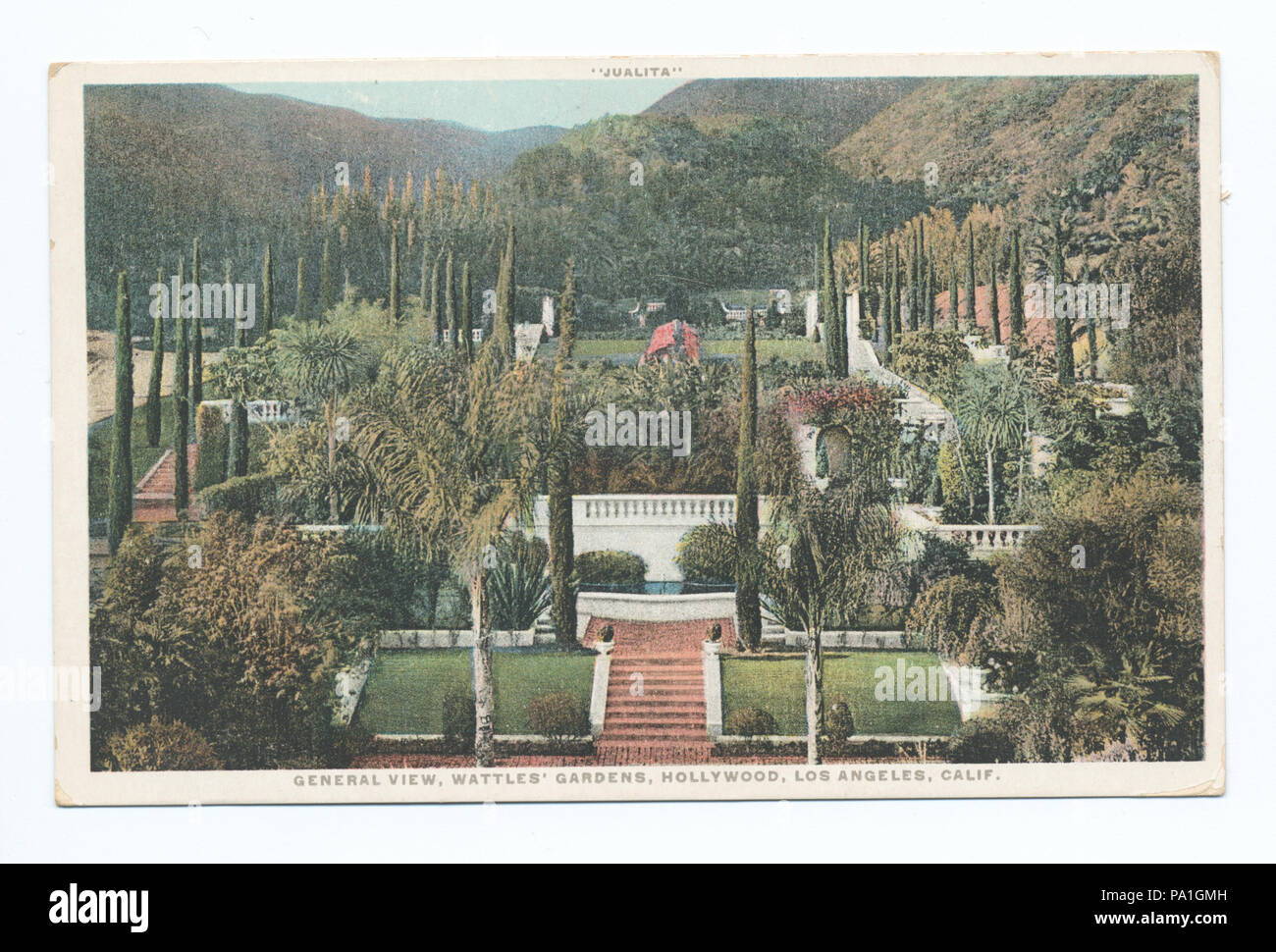 701 Vue générale, les caroncules' Gardens, Hollywood, Los Angeles, Californie, Jualita (NYPL b12647398-79282) Banque D'Images