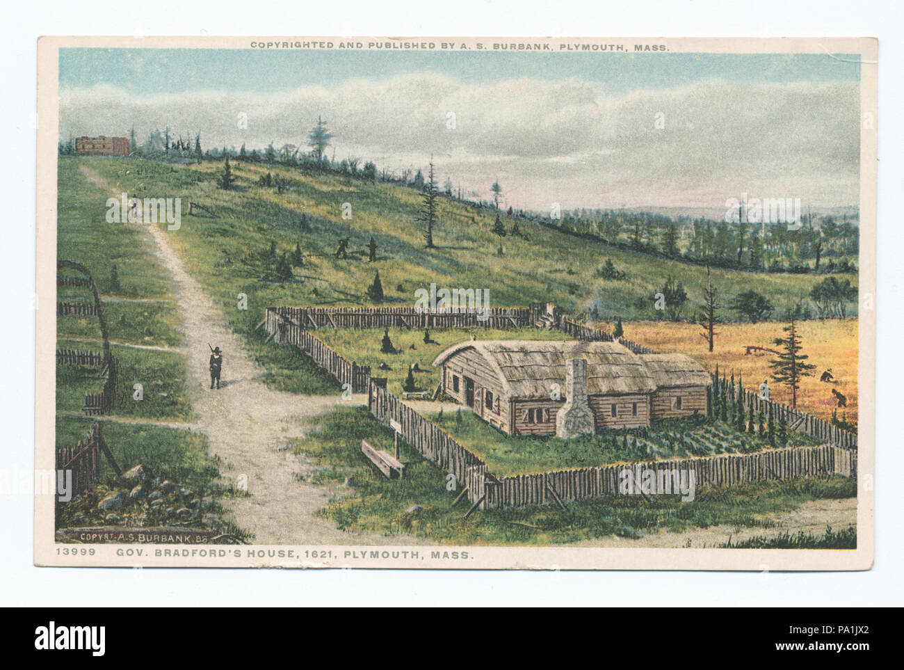 722 Gov. Bradford's House 1621, Plymouth, de masse (NYPL b12647398-75847) Banque D'Images
