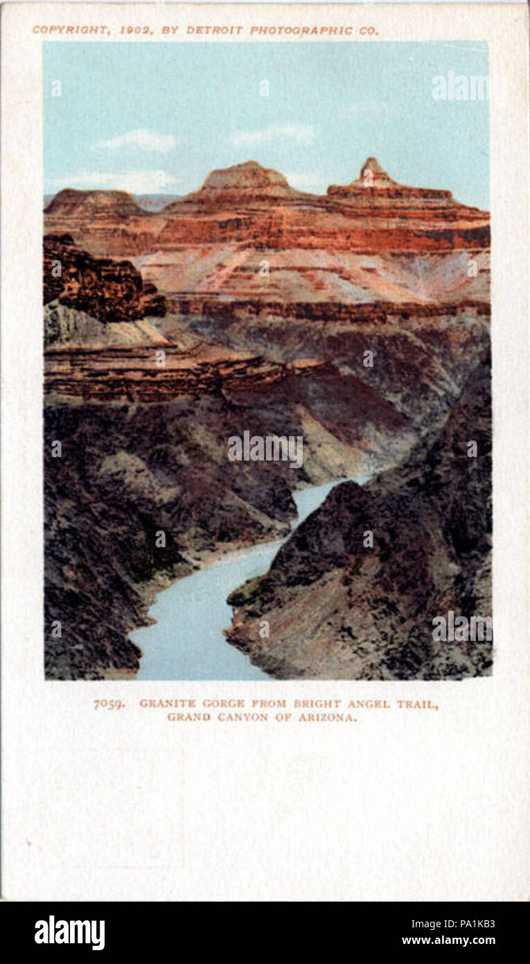 724 Grand Canyon d'Arizona - Gorges de granit de Bright Angel Trail (NPAR) 431865 Banque D'Images