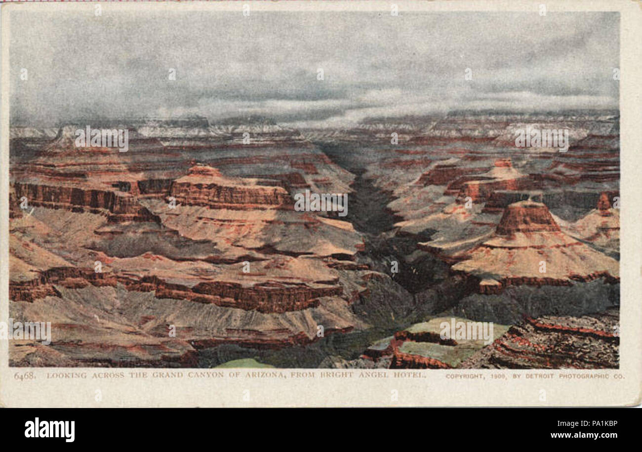 724 Grand Canyon de l'Arizona, à l'échelle, de Bright Angel Hotel (NPAR) 431917 Banque D'Images