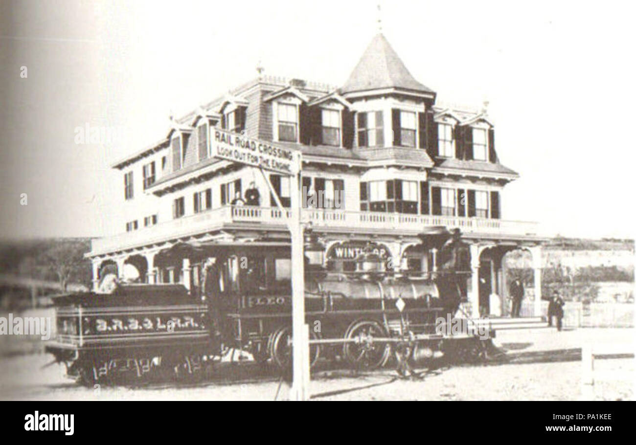 232 BRB&amp;L locomotive au Winthrop, 1876 Banque D'Images