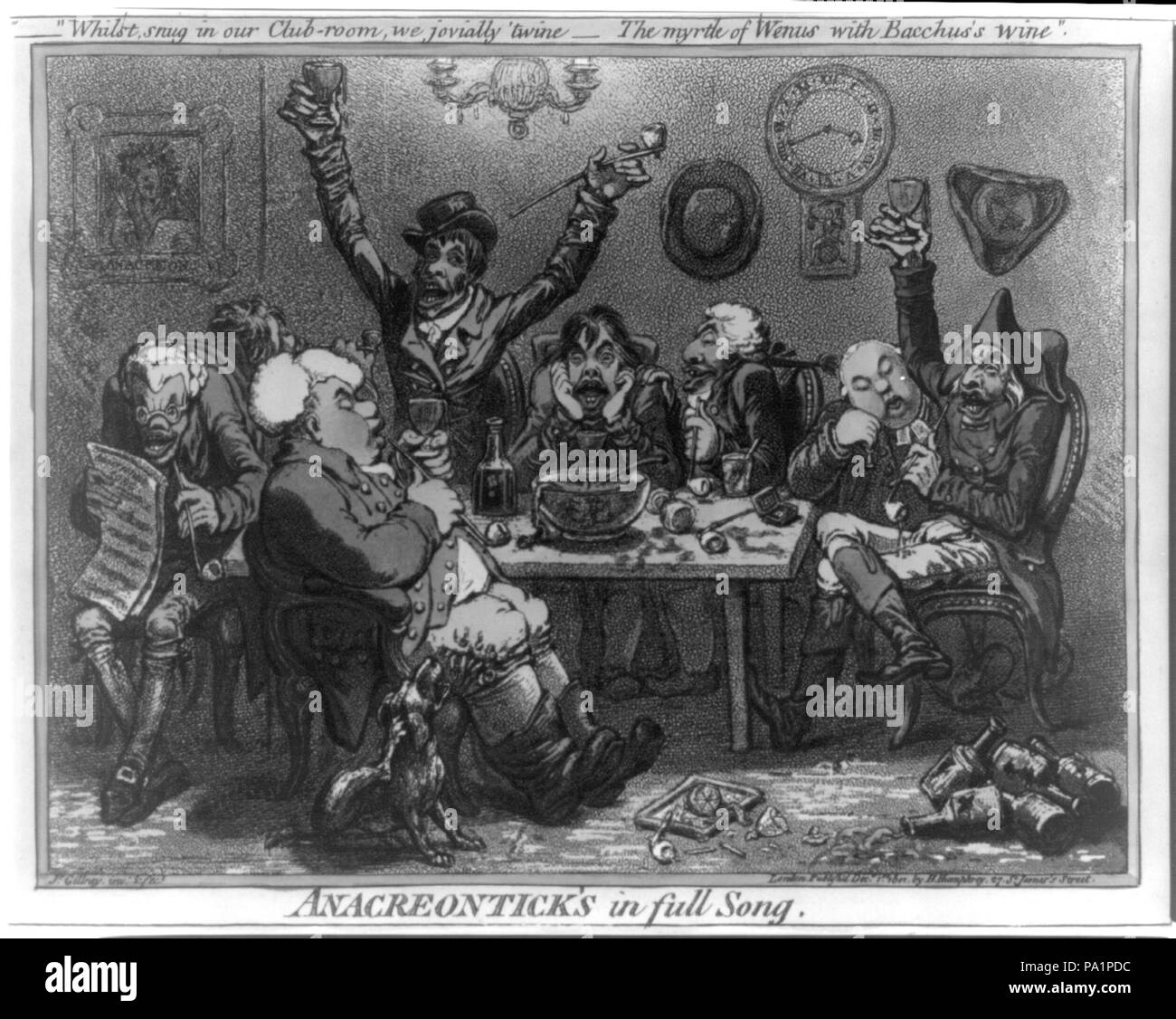 128 Anacreontick dans la chanson complète RCAC2006678561 Banque D'Images