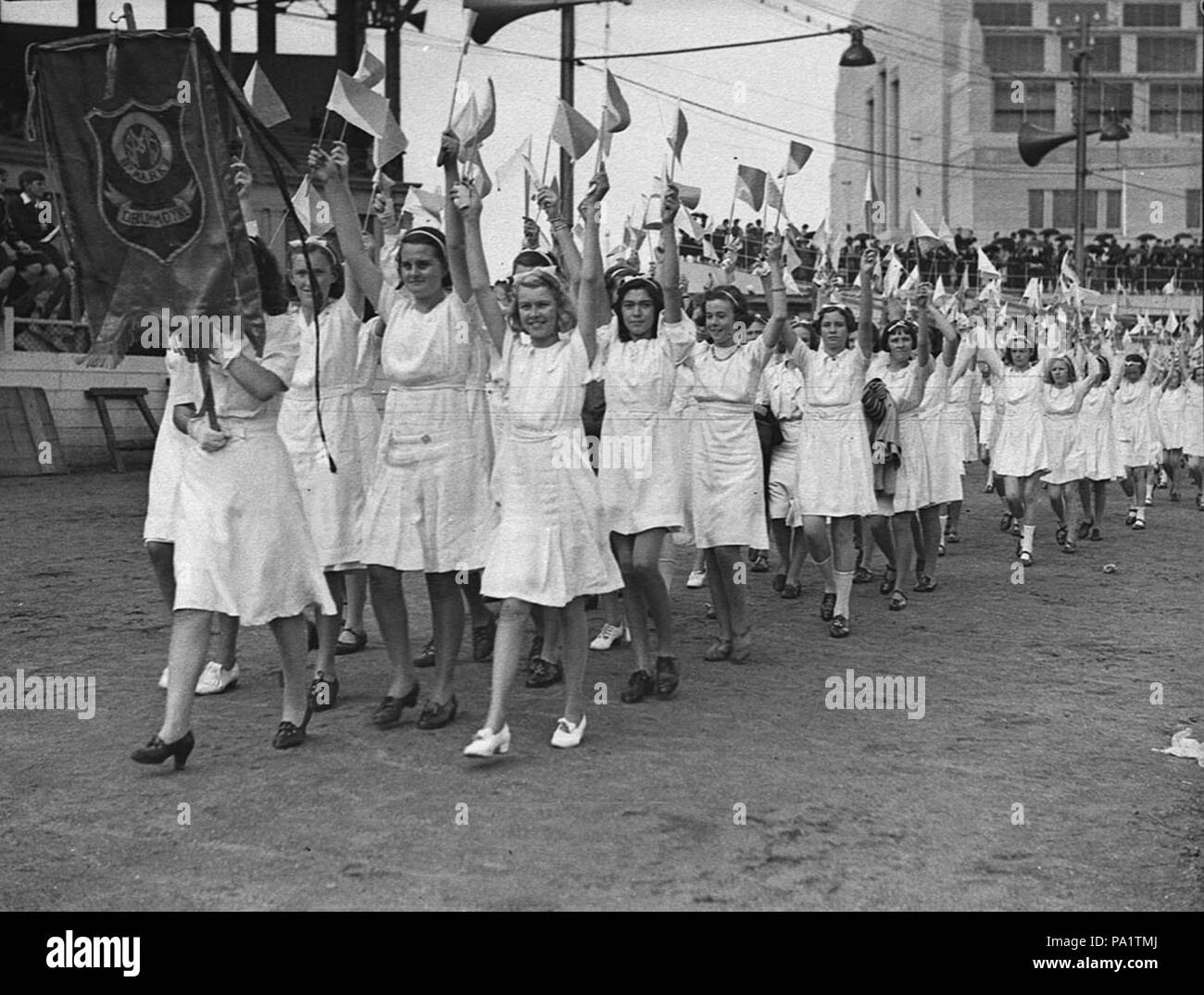 248 SLNSW 24634 St Patricks Day pageant Banque D'Images