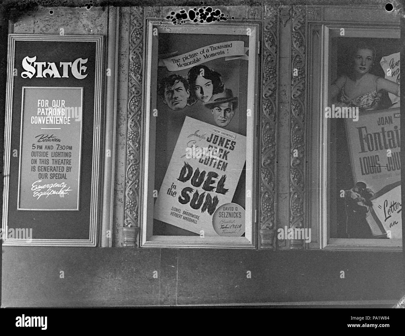 253 28710 SLNSW State Theatre Duel au soleil avec Jennifer Jones Gregory Peck et Joseph Cotten Banque D'Images