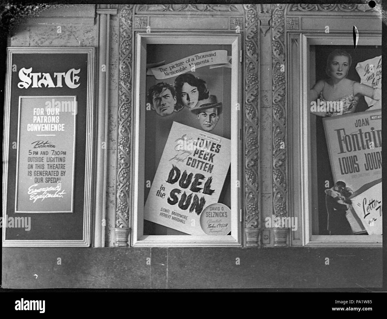 253 28711 SLNSW State Theatre Duel au soleil avec Jennifer Jones Gregory Peck et Joseph Cotten Banque D'Images