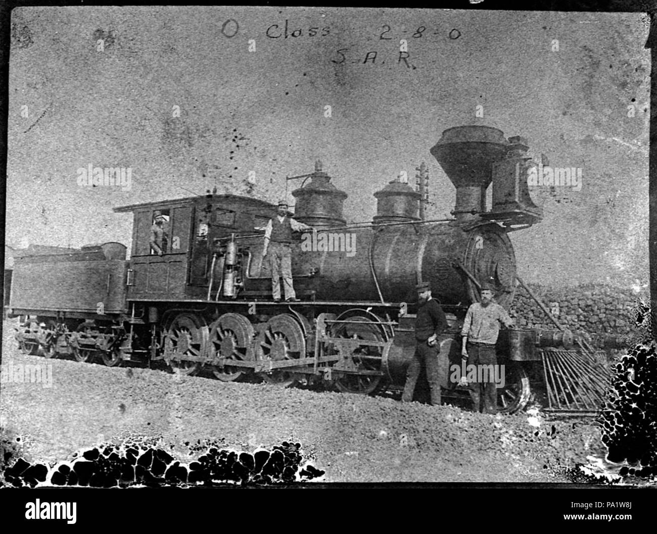 28752 SLNSW 253 South Australian Rail locomotive à vapeur classe O ca 1870 copie photographie 1940 Banque D'Images