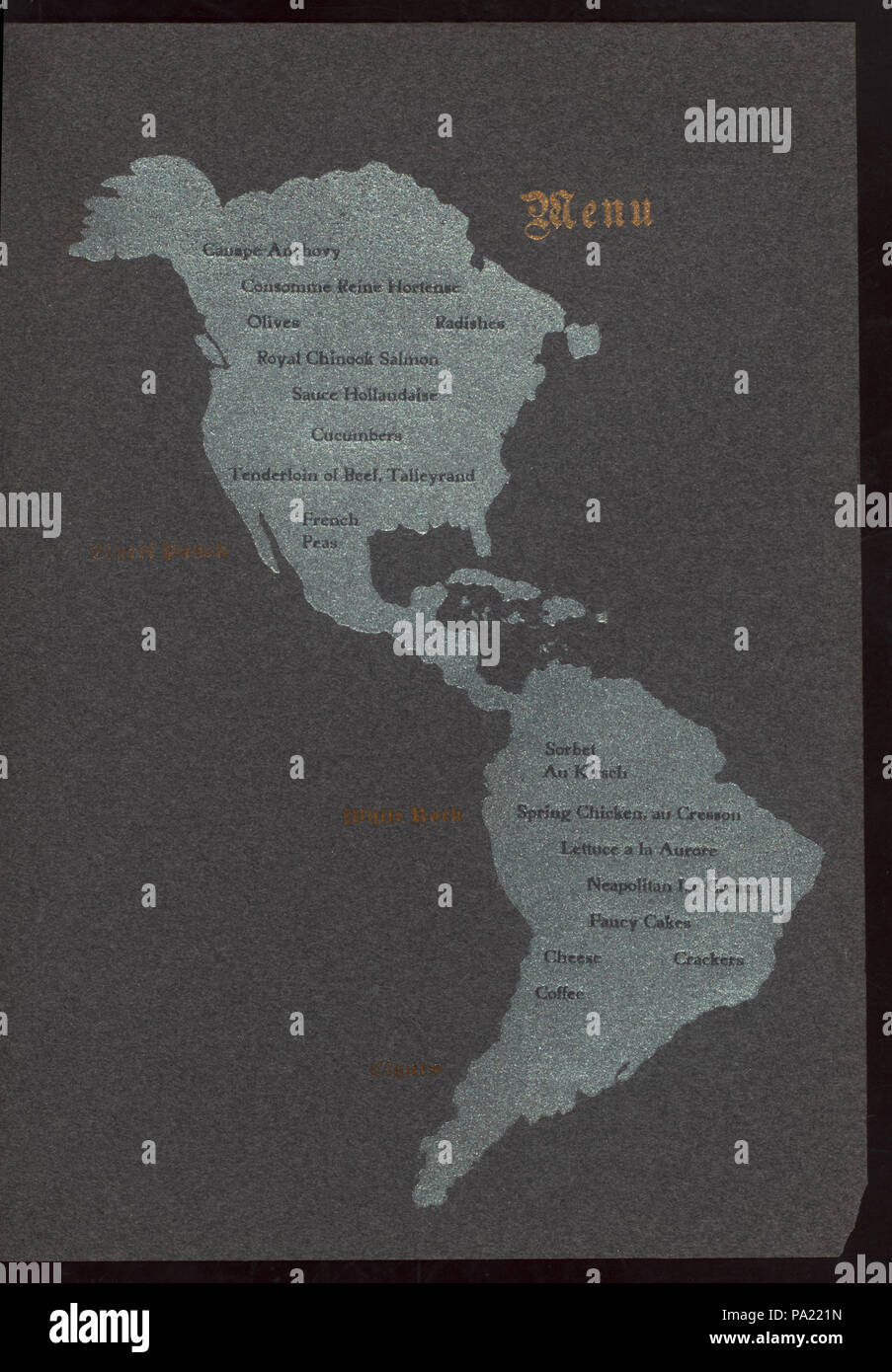 Le dîner (550) détenus par l'ÉTAT DE NEW YORK ASSOCIATION DES BANQUIERS CANADIENS (at) "RESTAURANT DU STADE, EXPOSITION MOTIFS, Buffalo, NY" (reste) ; (NYPL)-276748-4000014225 Hades Banque D'Images