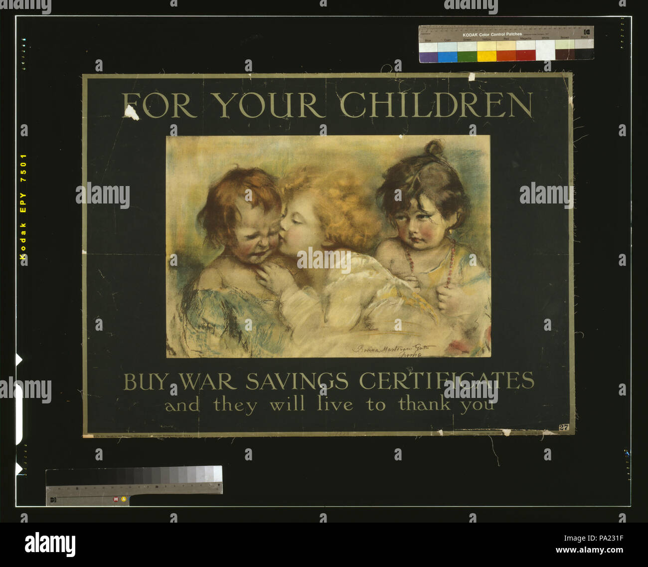 661 Pour vos enfants. Acheter des certificats d'épargne de guerre et ils vivront à vous remercier RCAC2003675501 Banque D'Images