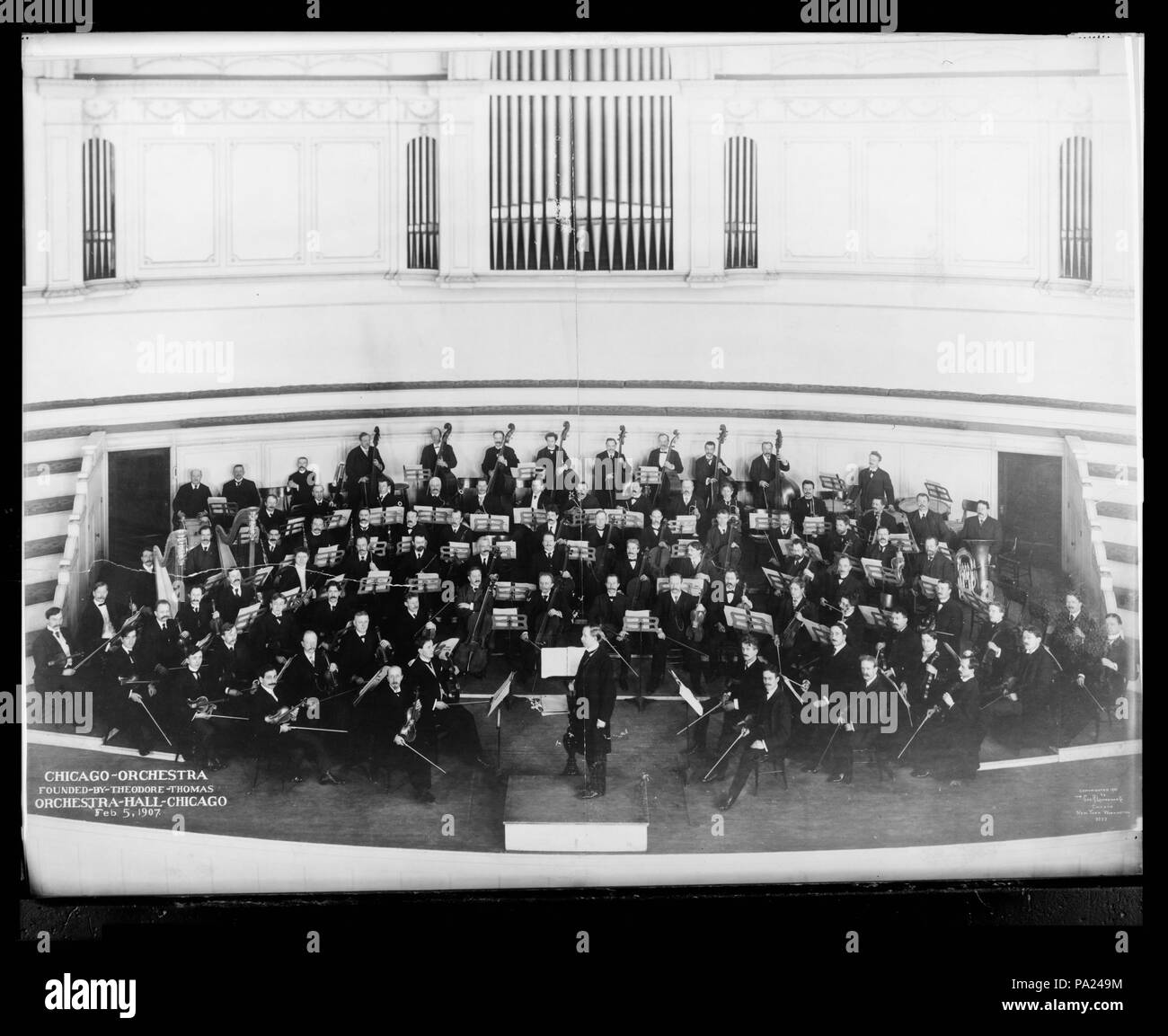 304 Orchestre de Chicago, fondée par Theodore Thomas, Orchestra Hall, Chicago, le 5 février, 1907 RCAC2007663605 Banque D'Images