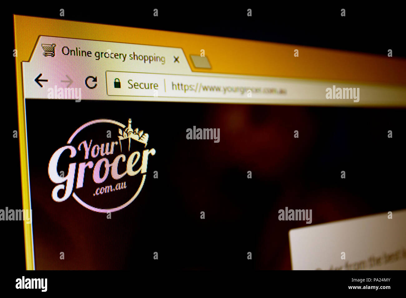 Yourgrocer Site Web Banque D'Images