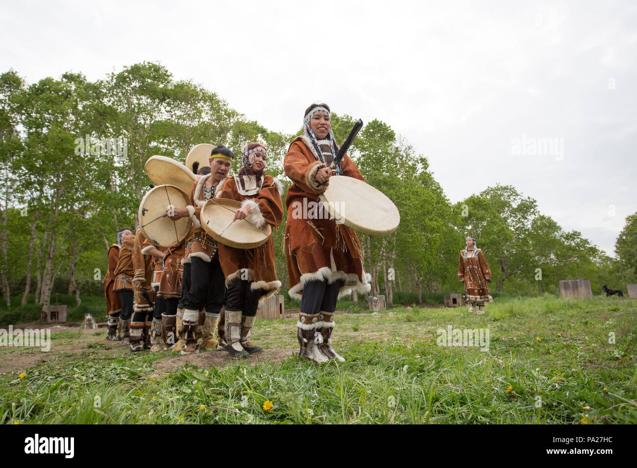 Spectacle culturel à Petropavlovsk-Kamchatskiy, du Kamtchatka Banque D'Images