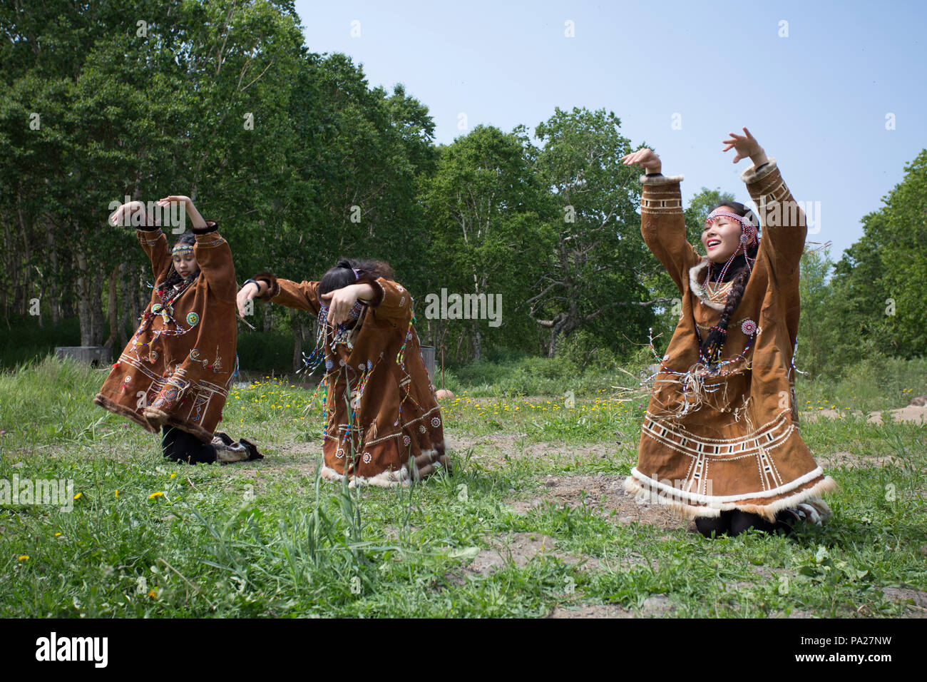 Spectacle culturel à Petropavlovsk-Kamchatskiy, du Kamtchatka Banque D'Images