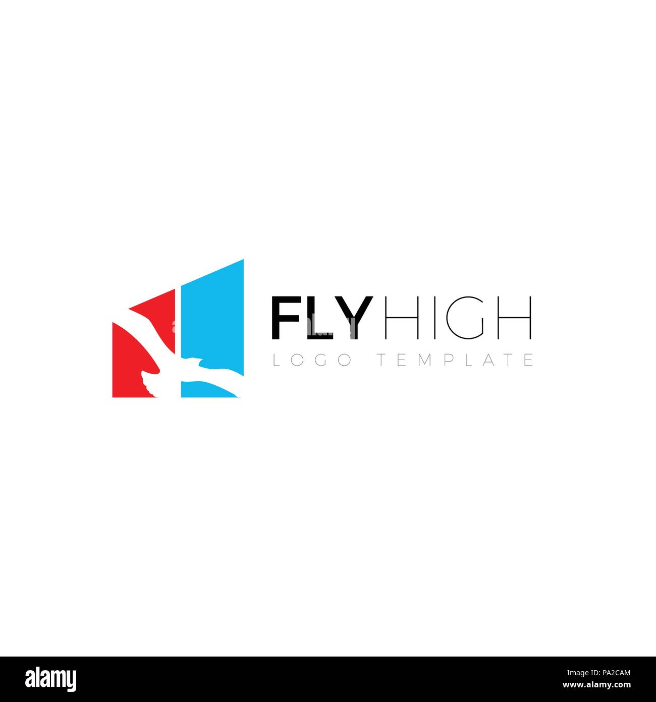 Voler Haut Symbole vecteur d'investissement financier Modèle de conception de logo graphique Illustration de Vecteur