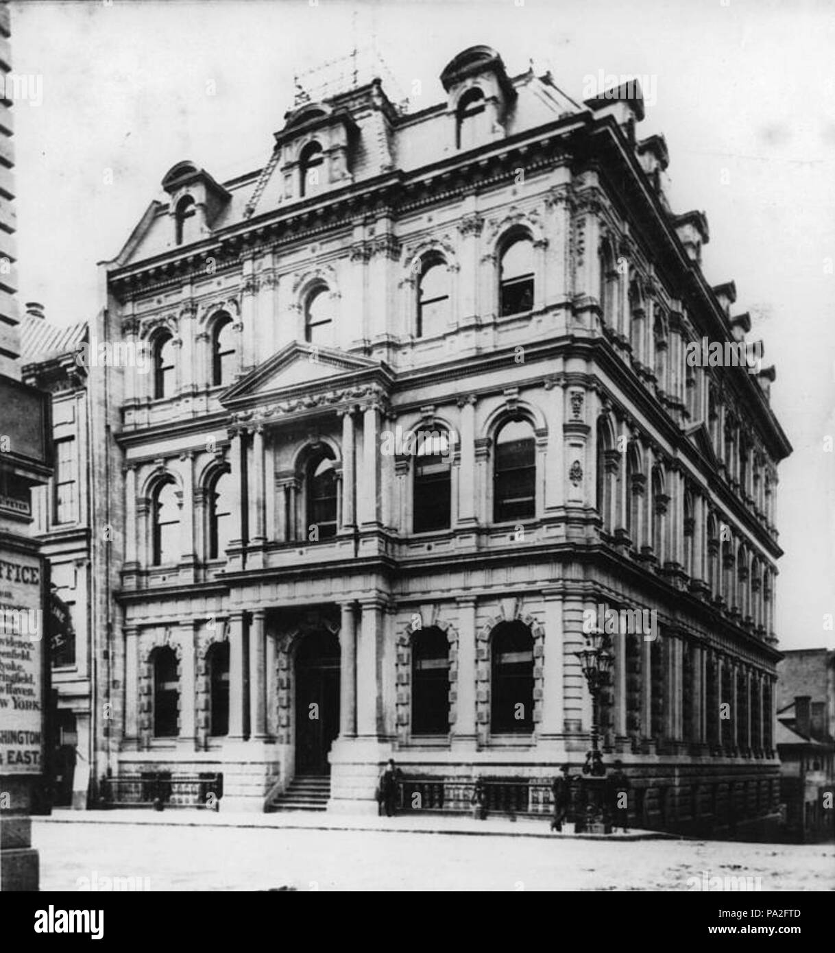 172 Banque du commerçant immeuble sur la rue Saint-Jacques, Montréal. 1870-75 Banque D'Images